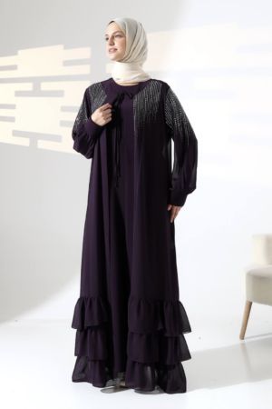 Crystal Embellished Modest Abaya
